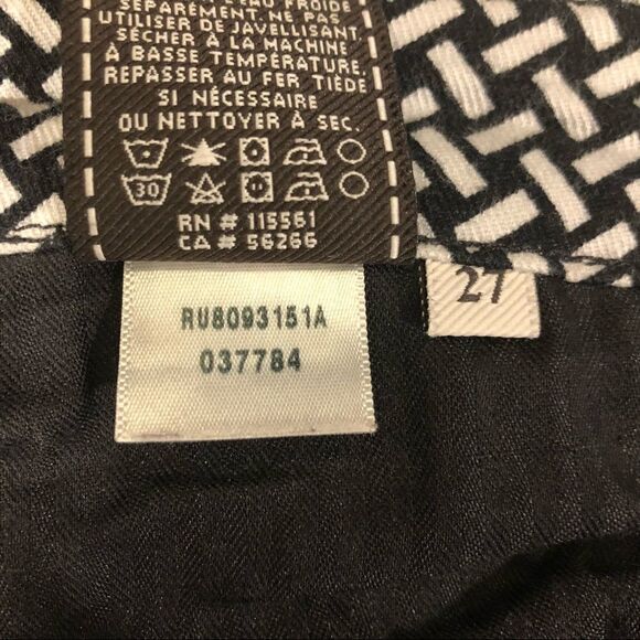 7FAM 7 For All Mankind Cropped Gwenevere Black & White Skinny Jeans Size 27 - Picture 8 of 8